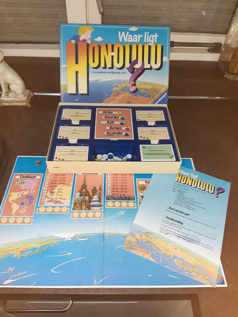 Waar ligt honolulu nieuwstaat 1991 Ravensburger, Hobby en Vrije tijd, Gezelschapsspellen | Bordspellen, Ophalen of Verzenden, Zo goed als nieuw