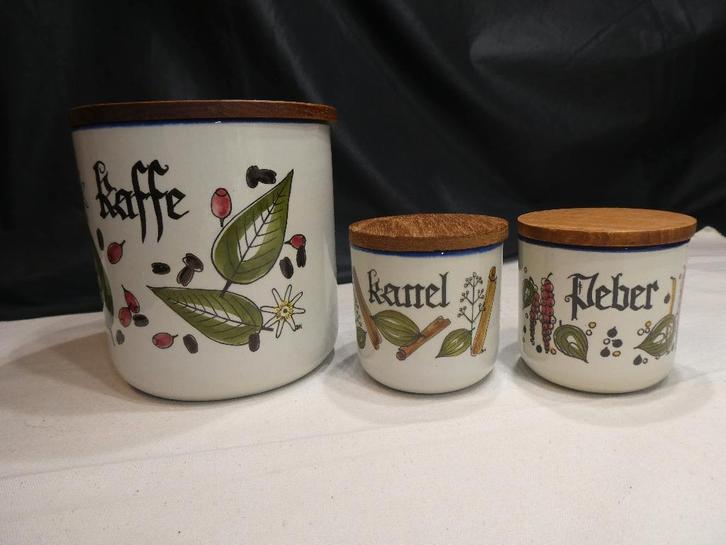 Knabstrup Denemarken potjes uit de serie Pernille, Huis en Inrichting, Keuken | Servies, Gebruikt, Overige typen, Overige stijlen