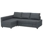Ikea hoek slaapbank Friheten hoek links/rechts + opberger, Huis en Inrichting, Ophalen of Verzenden, Gebruikt, Tweepersoons, Grijs