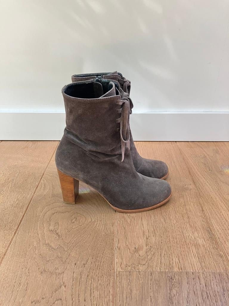 Laarzen van Kop en Staart suede leder, Kleding | Dames, Schoenen, Zo goed als nieuw, Lage of Enkellaarzen, Grijs, Ophalen of Verzenden