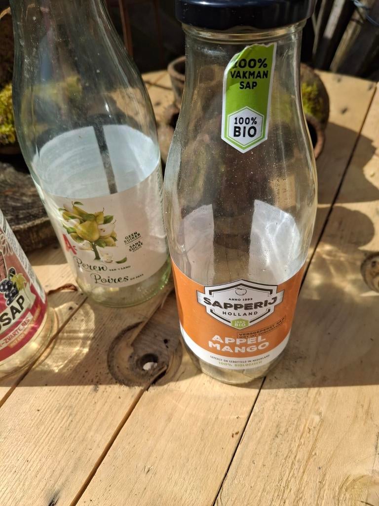 Sap flessen van glas, Overige typen, Ophalen, Nieuw, Glas