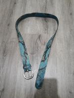 Turquoise slangenprint riem echt leer, Overige kleuren, Echt leder, Heupriem, Ophalen of Verzenden