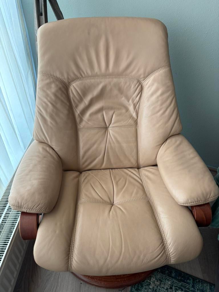 Relax draai stoel, Ophalen, Gebruikt, Minder dan 75 cm, Leer