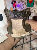 HKliving Rotan Egg Chair Design Fauteuil Groen, Ophalen, Zo goed als nieuw, Riet of Rotan, 75 tot 100 cm