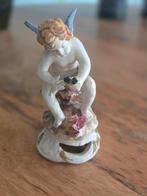 Antiek Porseleinen Engeltje Beeldje met Vleugels, Ophalen of Verzenden