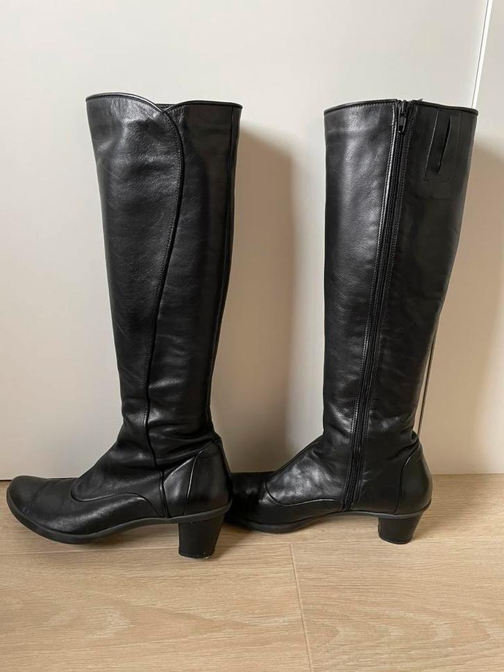 Leren laarzen ZGAN van The Bird maat 44, Kleding | Dames, Schoenen, Zo goed als nieuw, Hoge laarzen, Zwart, Ophalen of Verzenden