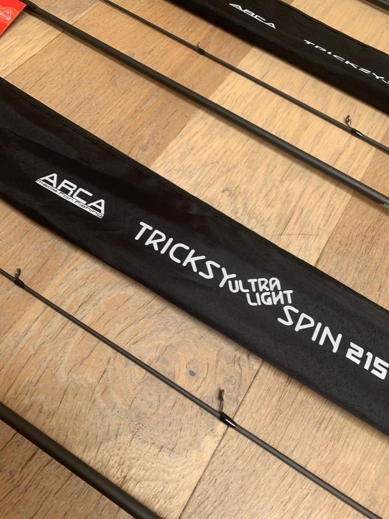 Nieuwe Arca Tricksy XS spinhengels, 2.30m & 2.60m 25 gr, Arca, Werphengel, Nieuw, Ophalen of Verzenden