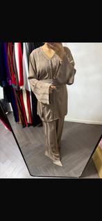 Elegante Marokkaanse Jabador Taupe/Zwart - Maat S/M, Kleding | Dames, Maat 38/40 (M), Bruin, Nieuw, Ophalen of Verzenden