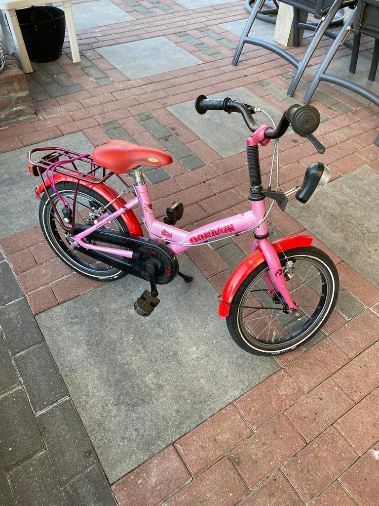 Batavus Koala Kinderfiets 16 inch - Roze, Fietsen en Brommers, Ophalen of Verzenden, Gebruikt, Terugtraprem, 16 tot 20 inch