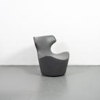 5x B&B Italia Piccola Papilio Fauteuil + Hocker Grijs Leer, Niet ingevuld, Niet ingevuld, 75 tot 100 cm, Ophalen of Verzenden