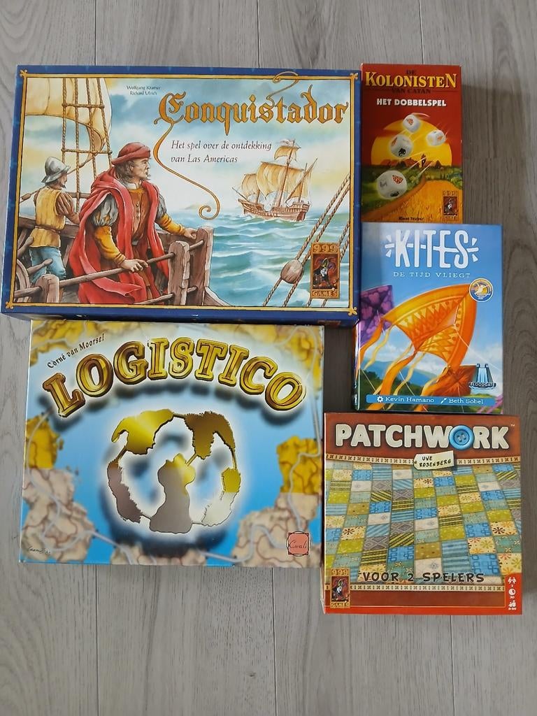 Selectie van vijf bordspellen, Drie of vier spelers, Ophalen of Verzenden, Gebruikt, 999 Games