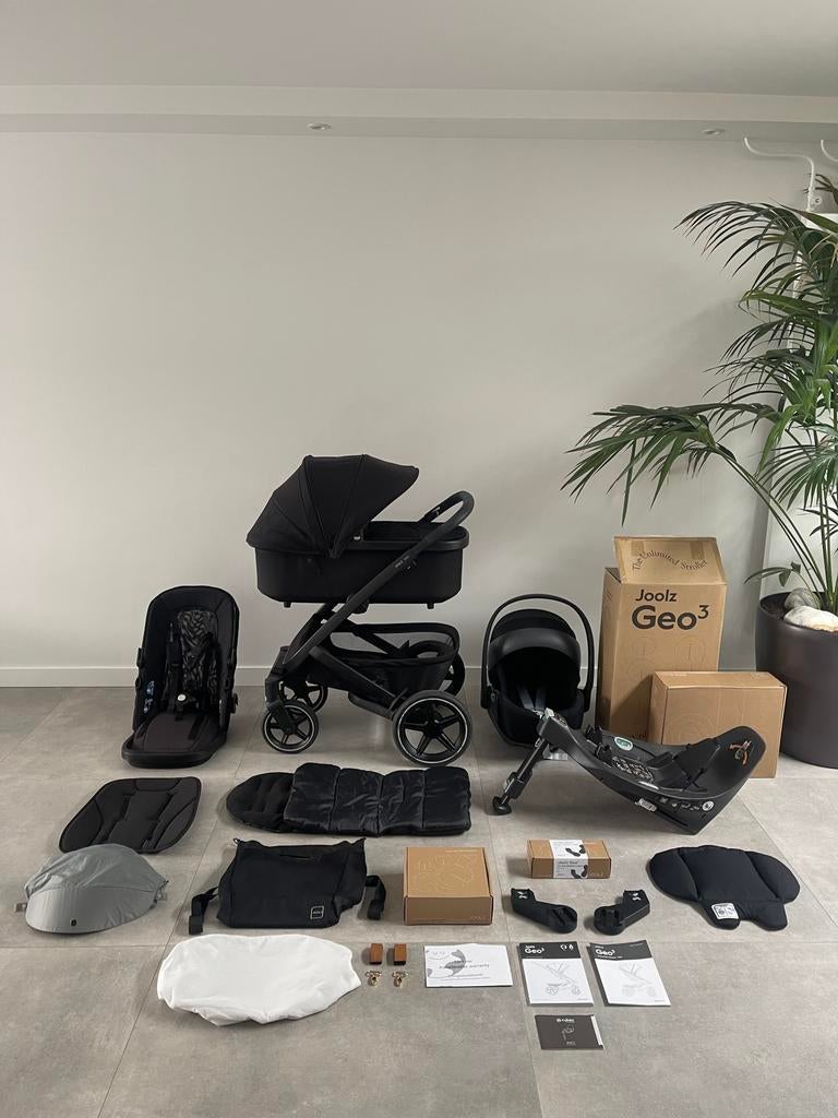 Joolz Geo 3 Space Black | Als Nieuw | Cybex Cloud Z2 + Base, Kinderen en Baby's, Kinderwagens en Combinaties, Ophalen, Zo goed als nieuw