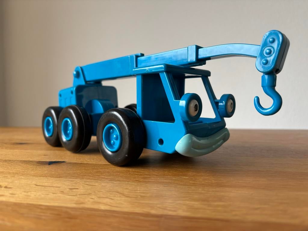 Blauwe speelgoedkraanwagen, Ophalen of Verzenden, Zo goed als nieuw