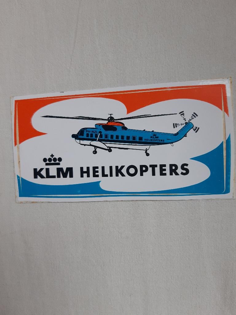 KLM Helikopters sticker, Verzamelen, Ophalen of Verzenden, Nieuw, Overige typen