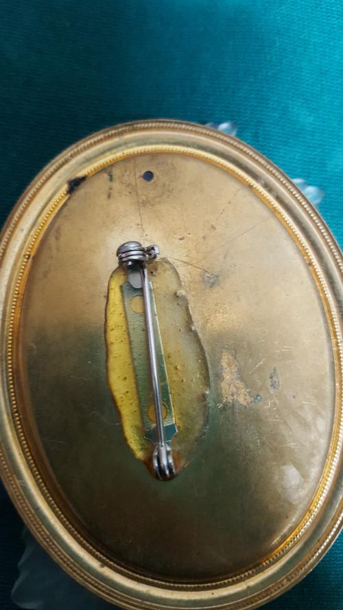 broche, blauw en goud, s 234, Ophalen of Verzenden, 'T Olde Gre-j, Info@toldegrej.nl, Endepoelstraat 20f Didam