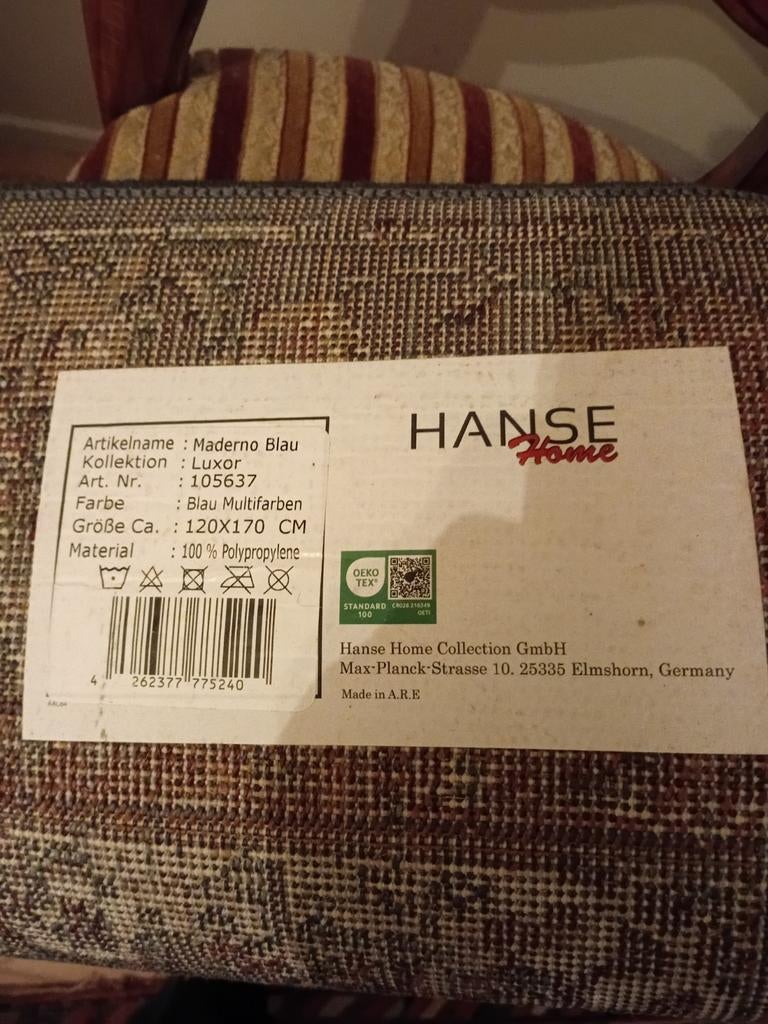 Hanse Home Vloerkleed Moderno Blauw Luxor 120x170 cm, Ophalen, Klassiek, Medaillon, Modern, 100 tot 150 cm, Zo goed als nieuw