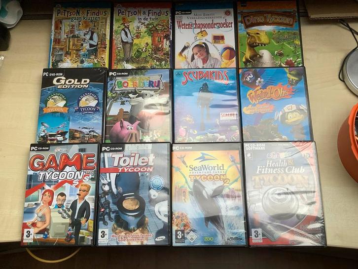 PC CD-ROM Spellen: Tycoon, Pettson & Findus enz, Spelcomputers en Games, Games | Pc, Nieuw, Simulatie, 1 speler, Vanaf 3 jaar