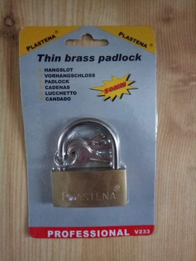 Hangslot, Ophalen of Verzenden, Nieuw, Koper of Messing, Slot