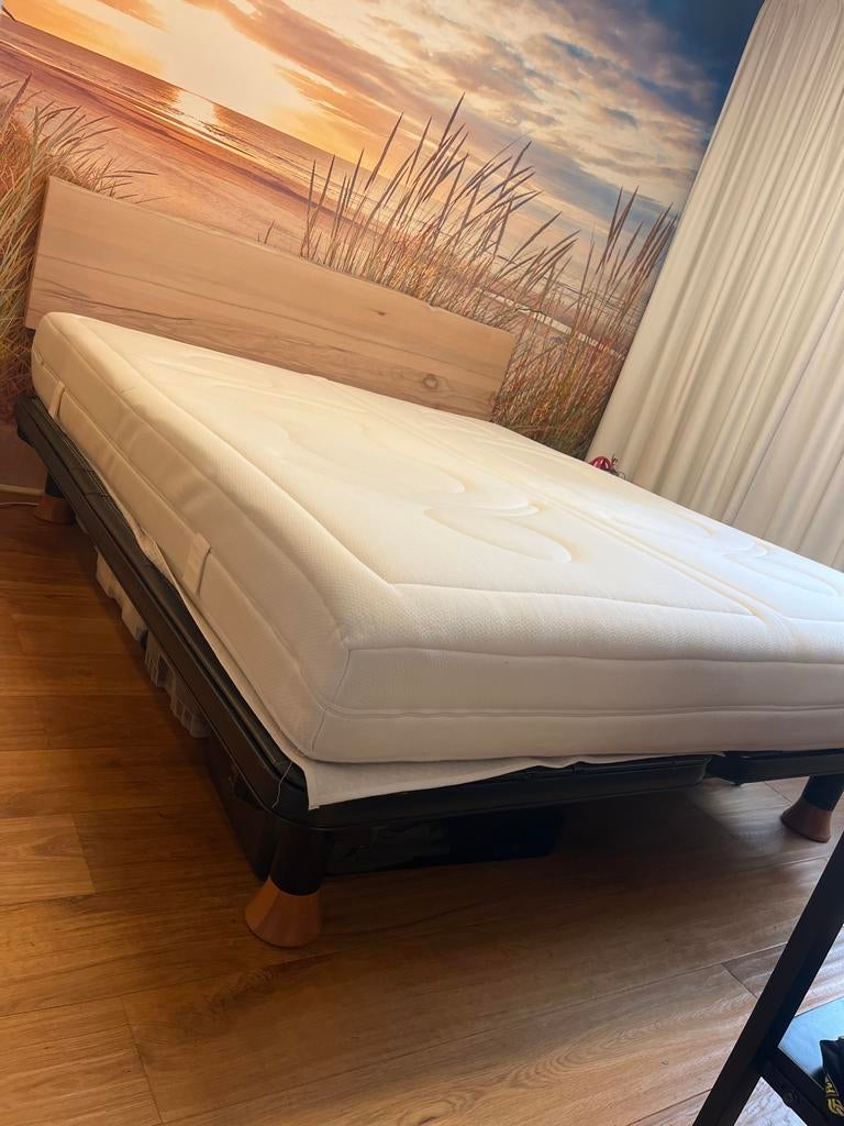 Auping tweepersoonsbed 180x210 cm met Ubica matrassen, Ophalen, 210 cm, Tweepersoons, 180 cm