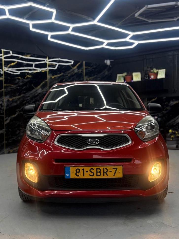 Kia Picanto 1.0 Cvvt 3-DRS 2012 Rood airco, Auto's, Kia, Bedrijf, Picanto, ABS, Airbags, Airconditioning, Bluetooth, Metallic lak