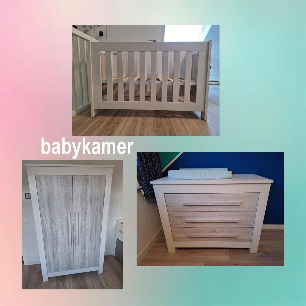 Complete babykamer (ledikant, commode en kast), Ophalen, Gebruikt, Jongetje of Meisje