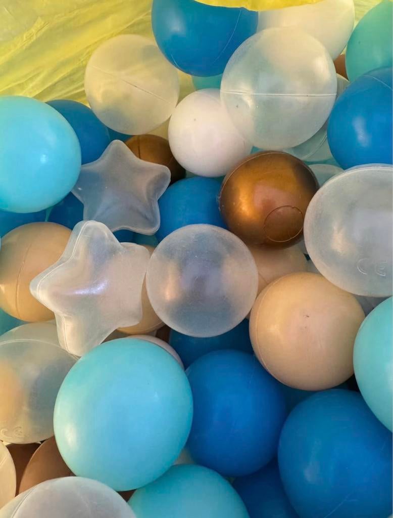 Gele zak met ballenbakballen voor kleine ballenbak, Ophalen, Gebruikt, Jongen of Meisje