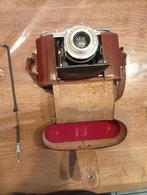 Vintage opvouwbare Agfa isolette camera met leren tasje, Ophalen of Verzenden, Gebruikt, Compact, Overige Merken