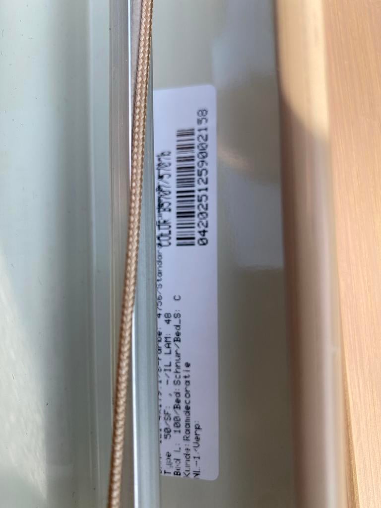 Lamellen, kleur B5707/57076 breed 121 hoog 179, Minder dan 50 cm, Gebruikt, Overige kleuren, 100 tot 150 cm