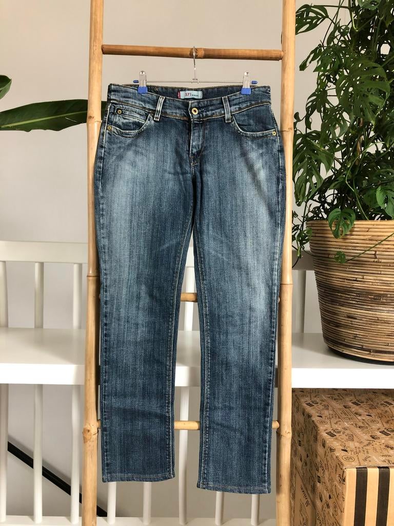 Levi's 571 Slim Fit Jeans - Blauw W32 L34, Ophalen of Verzenden, Gedragen, Blauw, Overige jeansmaten