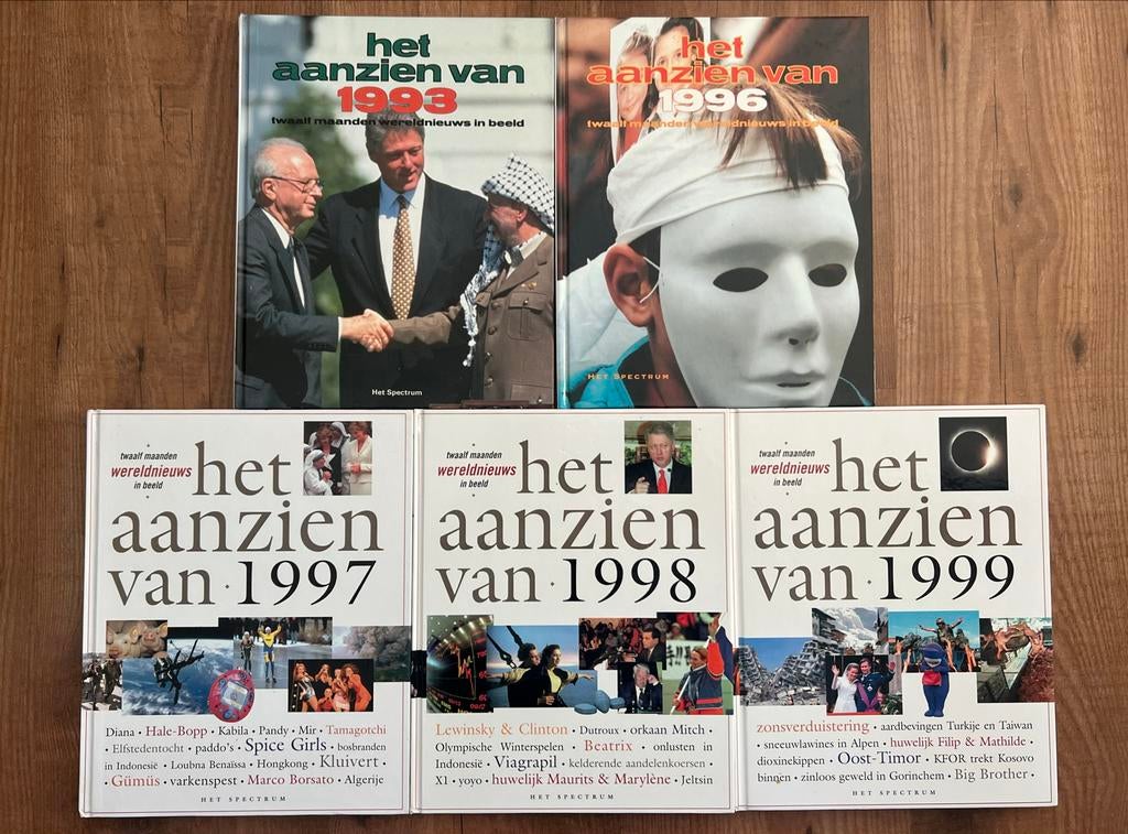 Jaarboeken HET AANZIEN VAN… 1993, 1996, 1998, 1999, Boeken, Ophalen of Verzenden, 20e eeuw of later, Zo goed als nieuw, Overige gebieden