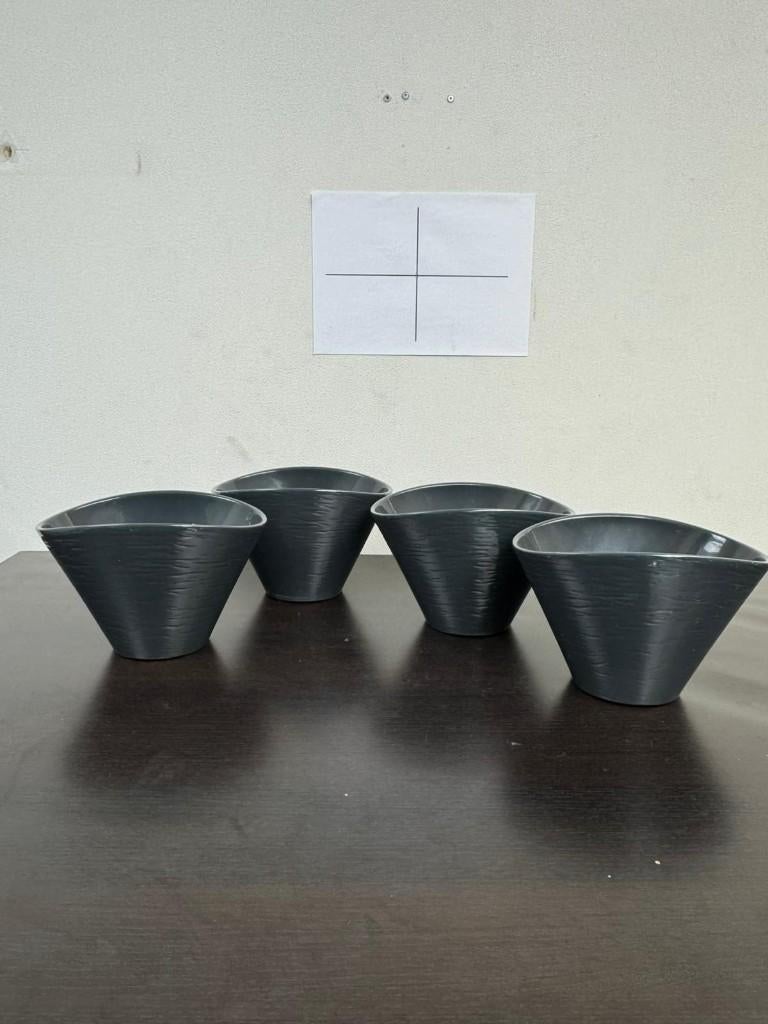 4 Schaalvormige Bloempotten, Tuin en Terras, Bloempotten, Rond, Binnen, Ophalen of Verzenden, Zo goed als nieuw