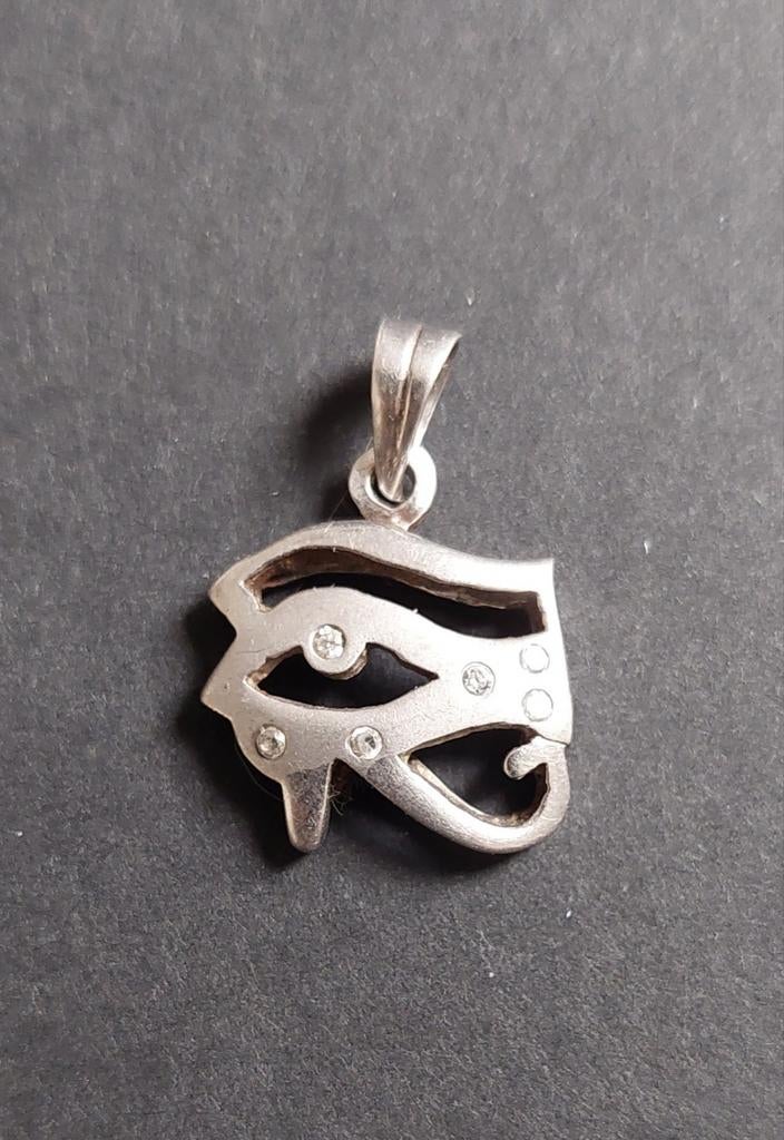 Zilveren Eye of Horus Hanger - Nieuw uit Egypte, Sieraden, Tassen en Uiterlijk, Ophalen, Nieuw, Kruis of Symbool, Zilver