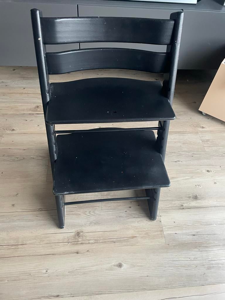 Trip Trap stoel zwart, Kinderen en Baby's, Kinderstoelen, Ophalen, Gebruikt, Meegroeistoel
