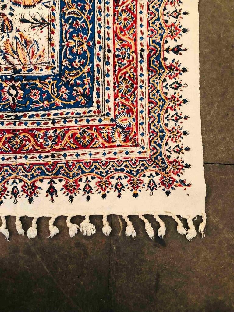 Grand foulard Oosters met bloemen en blaadjes 192/139 cm, Gebruikt, Etten-Leur, DJT@dejuistetoon.eu, Ophalen of Verzenden