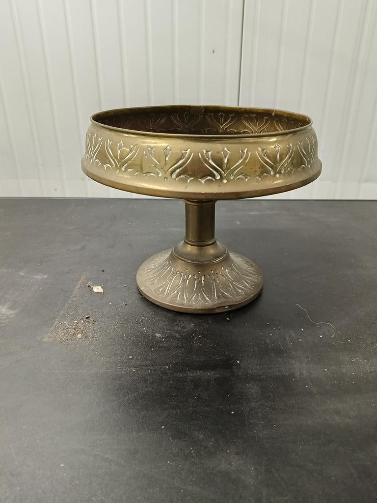 Antieke Koperen Fruitschaal - Ø 21 cm, H 18 cm, Ophalen of Verzenden