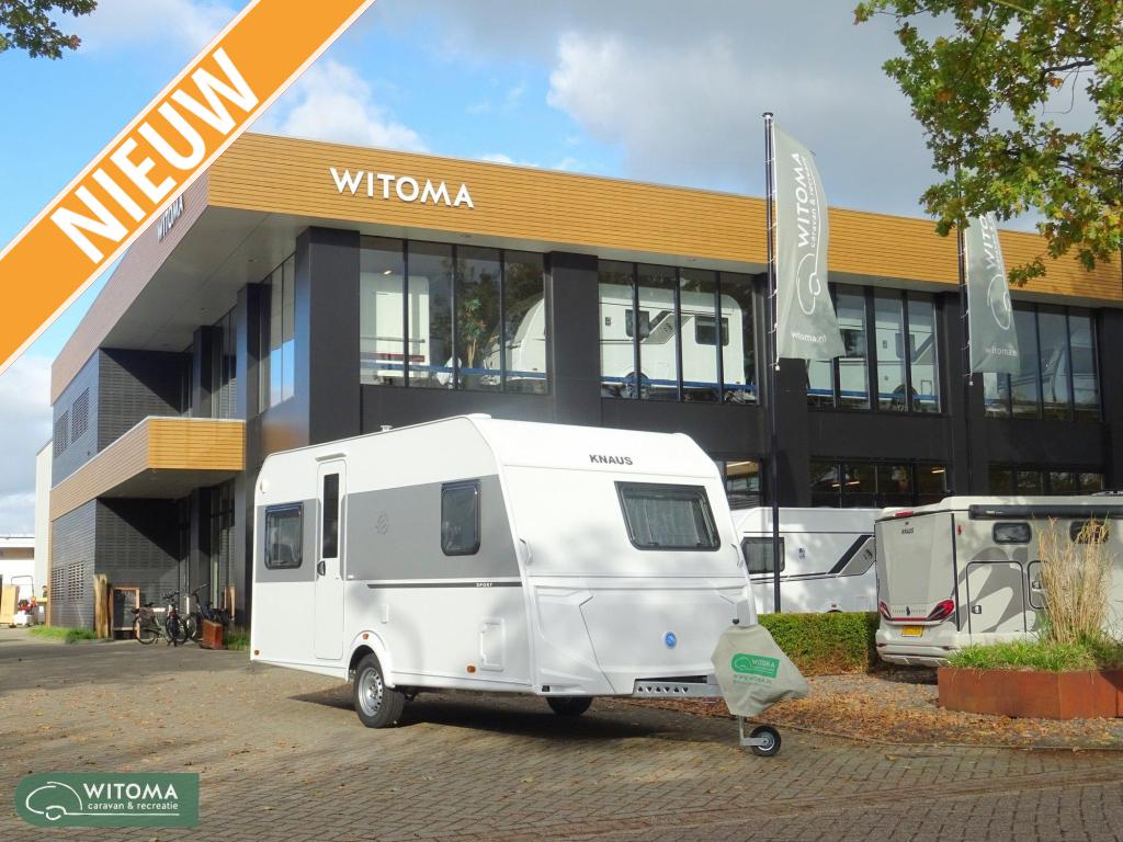 Knaus Sport 450 FU 50 jaar Witoma voordeel!, Caravans en Kamperen, Schokbreker, Rondzit, Bedrijf, Overige typen