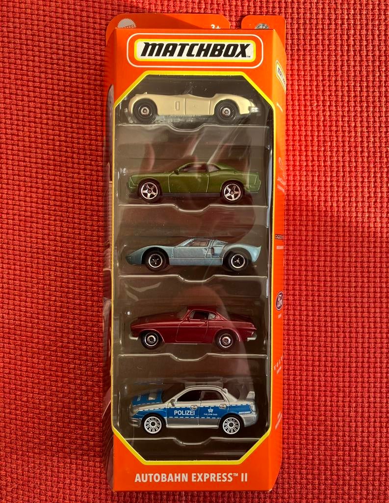 Matchbox 5-pack Autobahn Express II Nieuw in verpakking, Ophalen of Verzenden, Nieuw, Auto