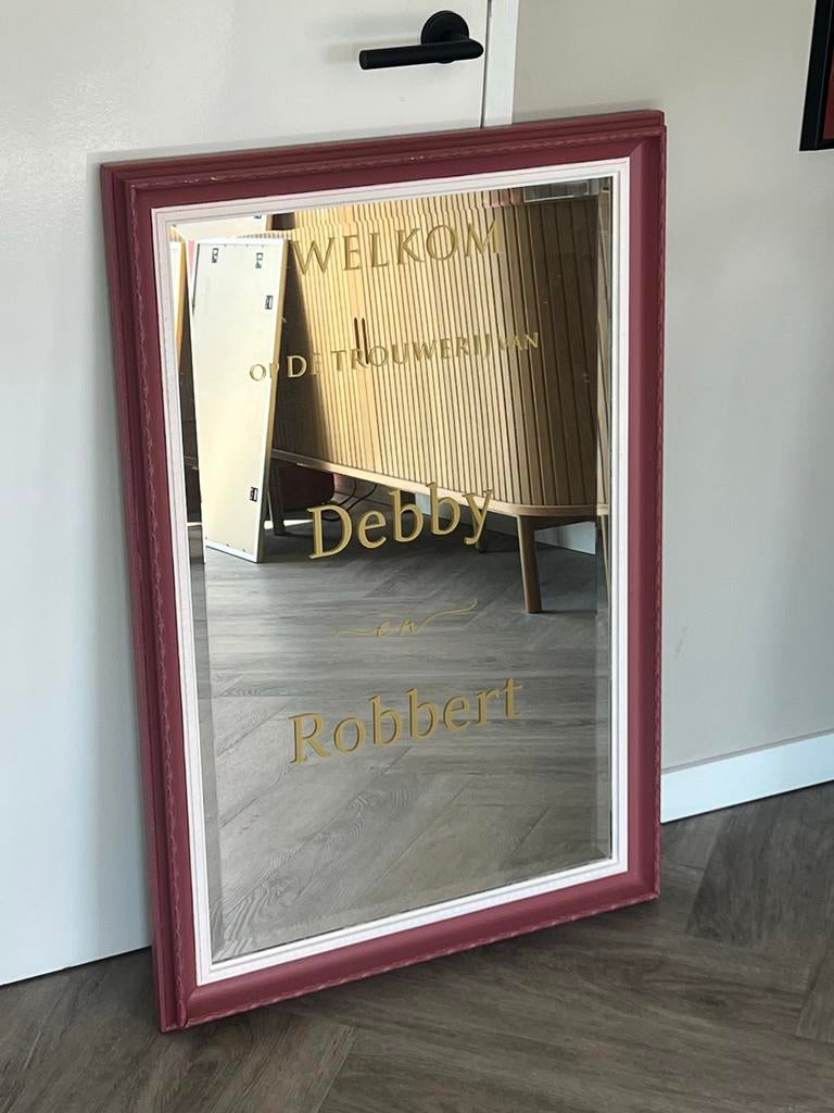 Welkomstbord voor bruiloft of evenement, Huis en Inrichting, Ophalen, Gebruikt, 100 tot 150 cm, Rechthoekig