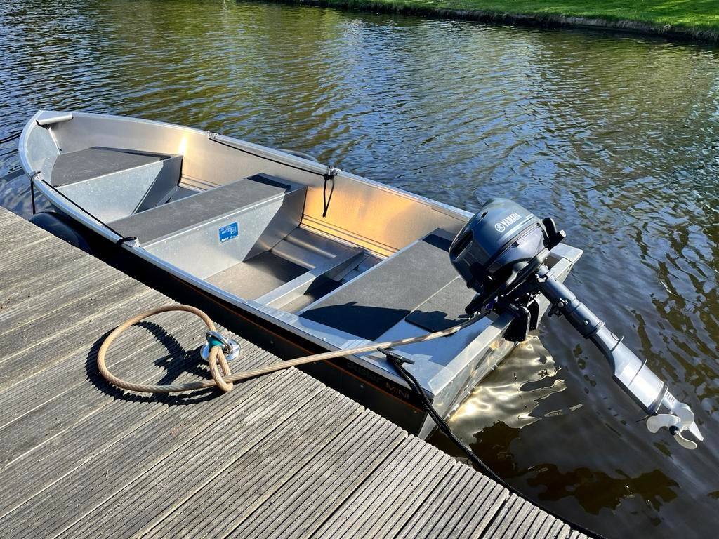 Buster Mini aluminium boot familieboot, Ophalen, Aluminium, Zo goed als nieuw, Benzine