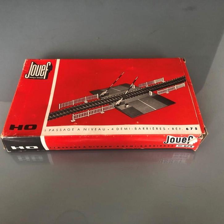 Vintage Jouef Nr 675 Handbediende overweg, Hobby en Vrije tijd, Modeltreinen | H0, Gebruikt, Overige typen, Gelijkstroom, Jouef
