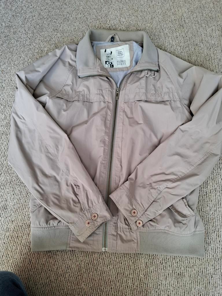 Floris Duetz beige jas maat L, Maat 52/54 (L), Beige, Floris van Bommel, Ophalen of Verzenden