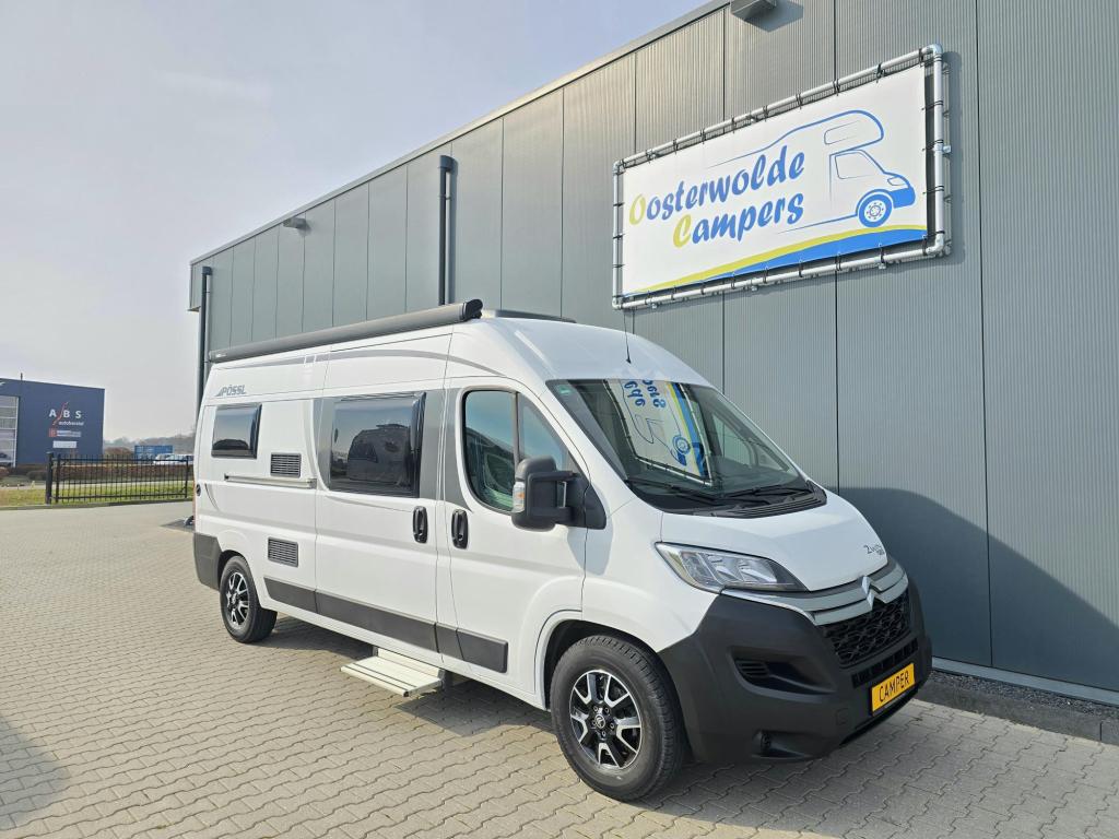 Pössl 2 Win Plus 600 Vastbed camperbus 3 persoons 6m lang, Caravans en Kamperen, Campers, Airbags, Buscamper of Camperbus, Ringverwarming