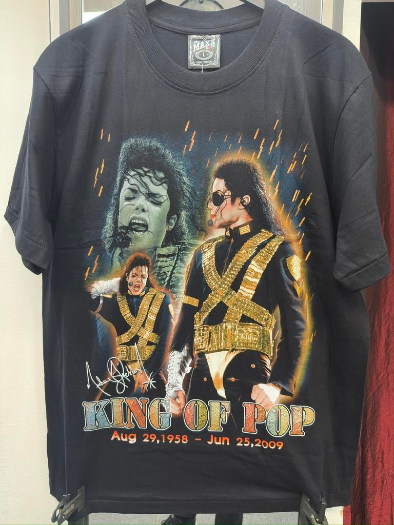 Michael jackson t-shirt maat large, Ophalen of Verzenden, Nieuw, Maat 52/54 (L), Zwart