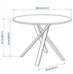 MARIEDAMM Tafel, donkergrijs, Huis en Inrichting, Ophalen, Gebruikt, 100 tot 150 cm, Rond