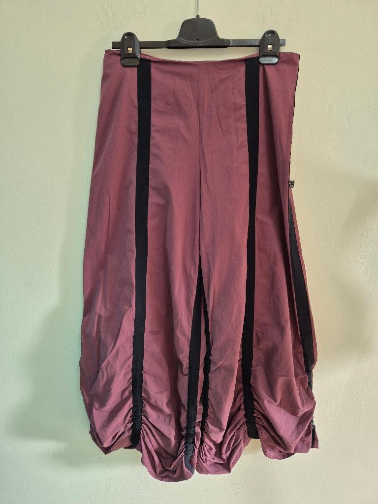 Br5 - Paars-zwarte wijde Art broek maat XL (1), Paars, Maat 46/48 (XL) of groter, Ophalen of Verzenden, Zo goed als nieuw