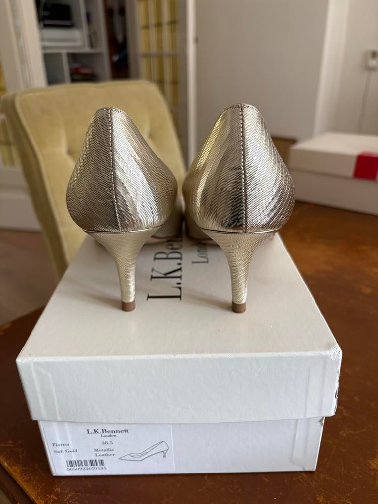L.K. Bennett London Pumps - Soft Gold Metallic Leer, Ophalen of Verzenden, Nieuw, Overige kleuren, Pumps
