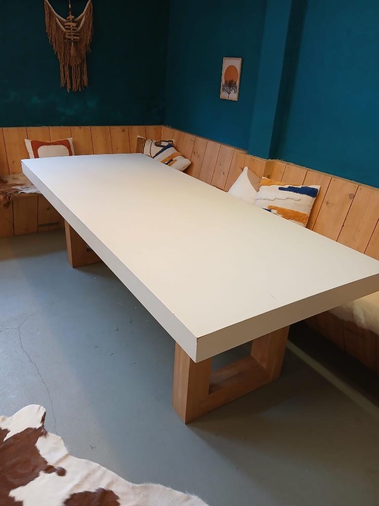 Prachtige grote tafel, Ophalen, 200 cm of meer, Zo goed als nieuw, Vijf personen of meer