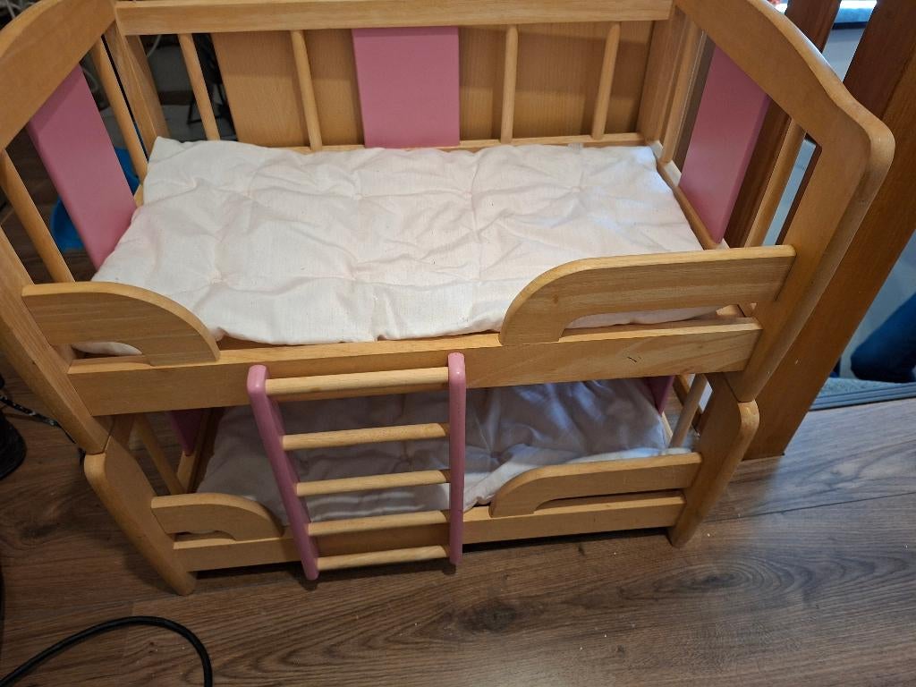 Houten poppenstapelbed, Ophalen, Gebruikt, Babypop
