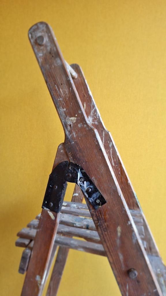 Brocante schilderstrap, trap, trapje, etagère, Ophalen, Gebruikt, Vintage, Nvt