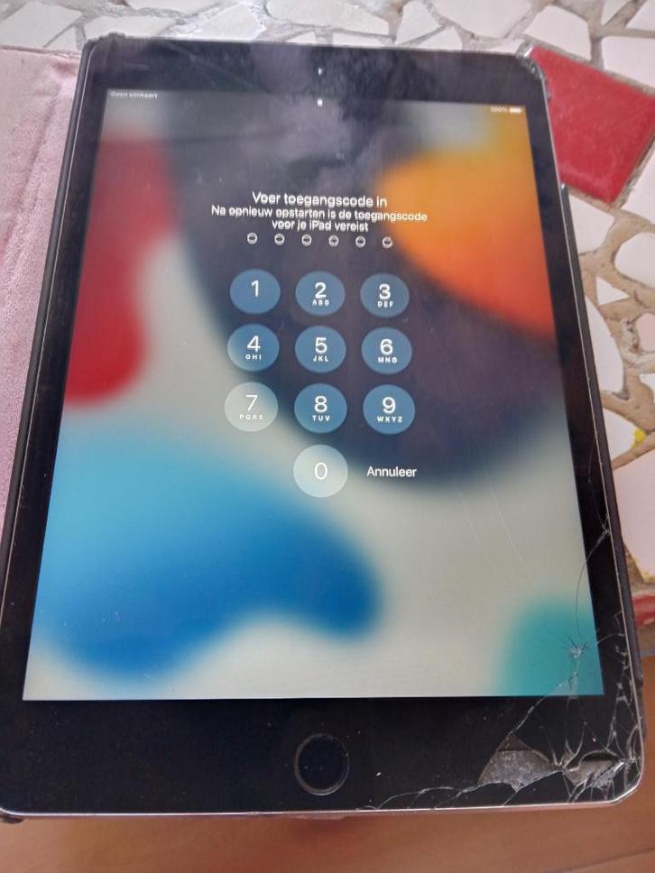 ipoadmini4 mert kapote scherm op halen in amsterdamzuidoost, Computers en Software, Apple iPads, Zo goed als nieuw, Apple iPad Mini